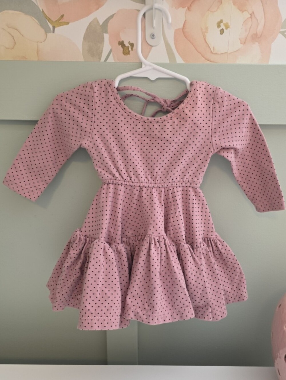 Well dressed wolf omi jo 9 months Polka dot Ballerina Twirl Fall dress smocked